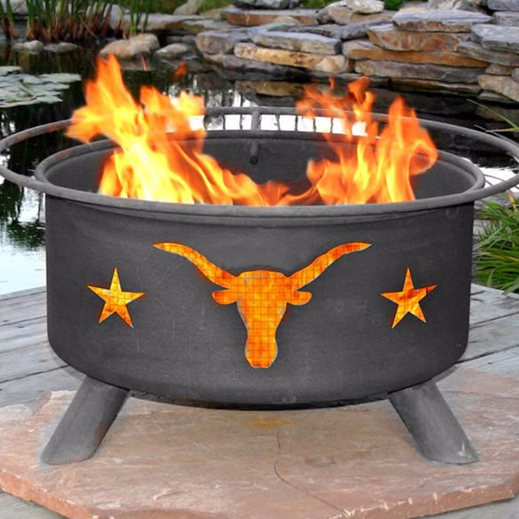 Cold Rolled Steel Texas Longhorn Fire Pit